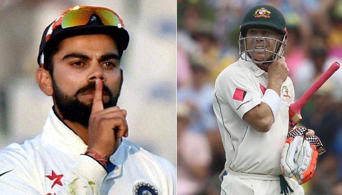 India vs Australia: Virat Kohli shows who&#039;s the boss; gives David Warner animated &#039;injury&#039; send-off — WATCH