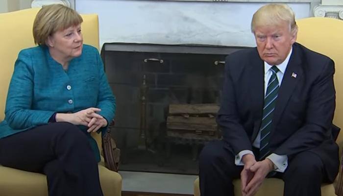 Angela Merkel asks for a handshake, this is what Donald Trump did - WATCH