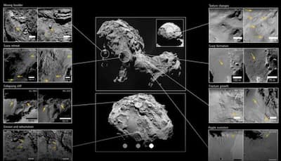 Rosetta images reveal large, growing crack on comet 67P