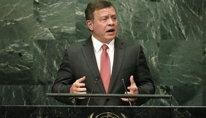 Jordan&#039;s King Abdullah says two-state solution basis of Middle East peace