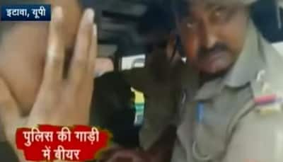 Uttar Pradesh cops caught consuming alcohol on duty in Etawah - Watch