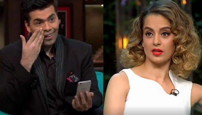 Karan Johar&#039;s reaction on hearing Kangana Ranaut&#039;s name is EPIC!