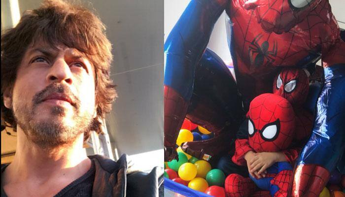Shah Rukh Khan's home has a 'spidey boom' and AbRam is enjoying it like a boss!