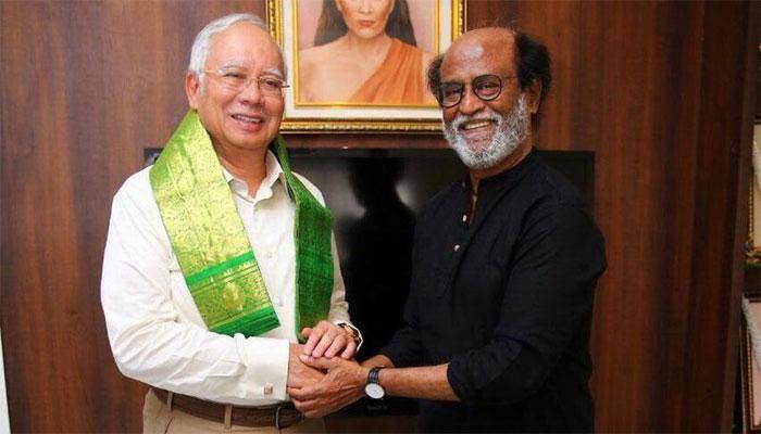 Malaysian PM Najib Razak meets superstar Rajinikanth