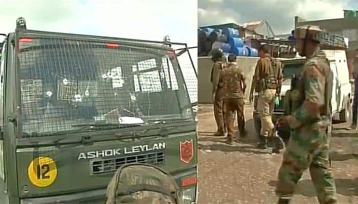 Day ahead of PM Narendra Modi's visit to J&amp;K, terrorists attack army bus in Srinagar; two soldiers injured