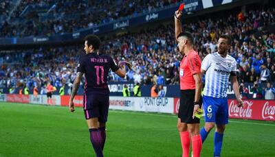 La Liga: Neymar sent-off as Barcelona suffer shock 2-0 defeat to Malaga