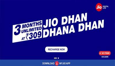 Reliance Jio launches 'Dhan Dhana Dhan' offer; 3-month unlimited benefits at Rs 309