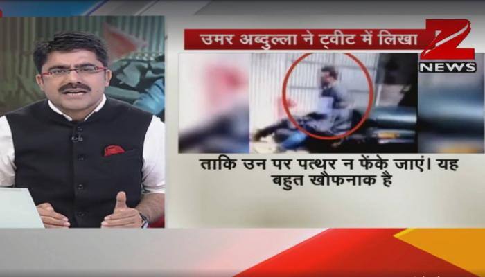 Omar Abdullah tweets video of youth tied to Army jeep after CRPF jawans' clips go viral; Twitterati slam him for 'double standards'