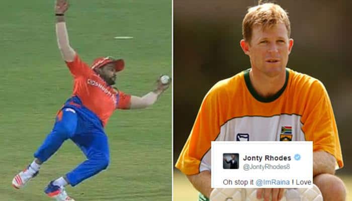 Jonty Rhodes goes bonkers seeing Suresh Raina pluck-out a stunning catch in IPL 10