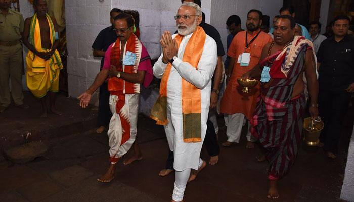 BJP's National Executive Meet in Odisha, Day 2: PM Modi visits Lingaraj Temple