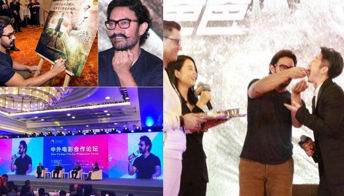 Aamir Khan takes &#039;Dangal&#039; to China; eats &#039;Gol Gappas&#039;, clicks selfies and the crowd goes crazy! 