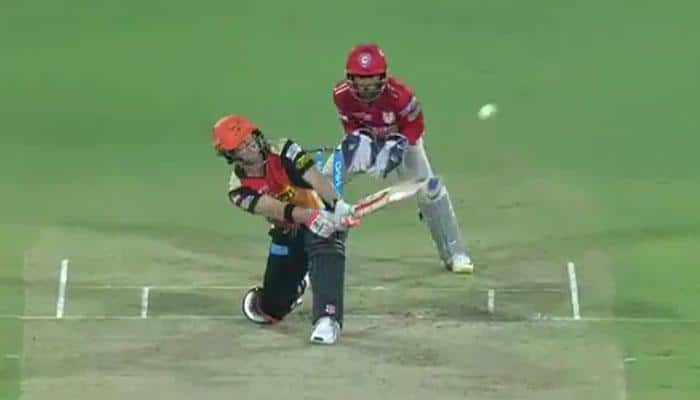 IPL 2017: Sunrisers Hyderabad skipper David Warner hits season&#039;s greatest shot — MUST WATCH