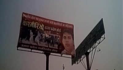 To protest stone-pelting on security forces, banners asking Kashmiris to leave Uttar Pradesh surface in Meerut 