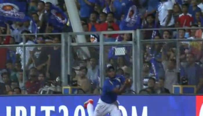WATCH: Ball boy steals the show at Mumbai-Delhi IPL match, takes a breathtaking catch