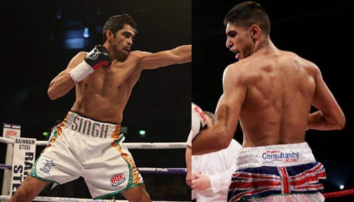 No possibility of Vijender Singh fighting Amir Khan in Super Boxing League: Promoters