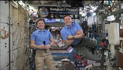 More impressed with you than politicians, says Donald Trump to record-breaking astronaut Peggy Whitson!