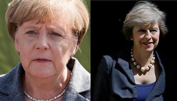 Angela Merkel, Theresa May draw Brexit battle lines