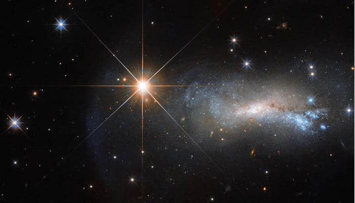 NASA&#039;s Hubble Space Telescope spots bright shining lizard star