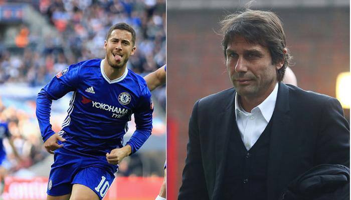 Antonio Conte unable to give reassurances over Eden Hazard's future 