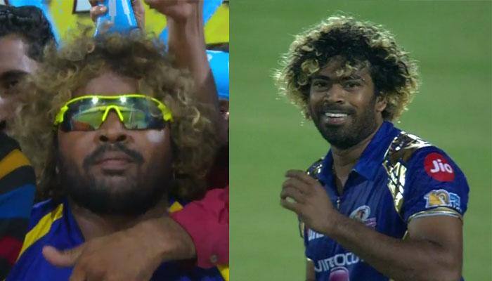 Lasith Malinga left stunned after spotting his Doppelganger in crowd - Watch Video