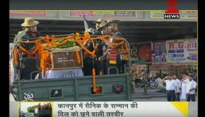 What happened when people saw truck carrying mortal remains of Kupwara martyr Captain Ayush Yadav - MUST WATCH