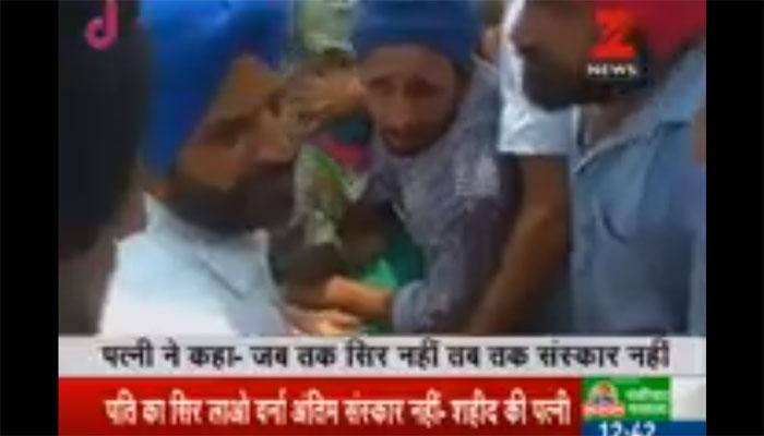 Naib Subedar Paramjit Singh, who was beheaded by Pakistan's BAT, cremated; family wants govt to avenge his killing