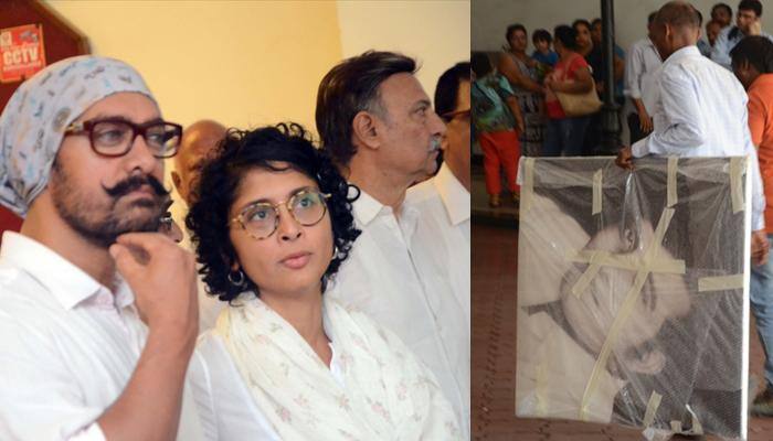 Shah Rukh, Aamir, others: Bollywood celebrities attend Vinod Khanna&#039;s prayer meet! - See pics