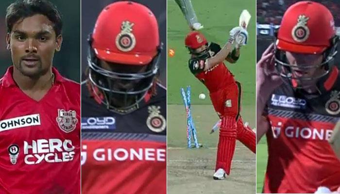 WATCH: Sandeep Sharma shocks RCB; removes Chris Gayle, Virat Kohli, AB de Villiers in one dream spell — DON'T MISS