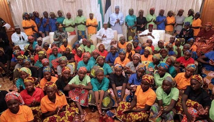 &quot;Welcome our dear girls&quot;, Nigeria&#039;&#039;s Buhari tells freed Chibok girls