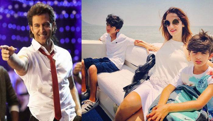 Hrithik Roshan, ex-wife Sussanne Khan go on a movie outing with sons Hrehaan and Hridhaan