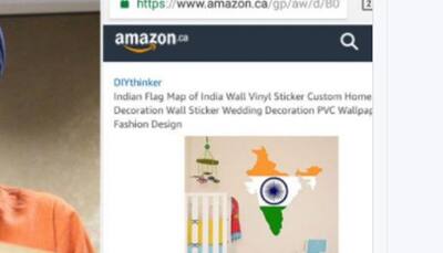 Wrong Indian map, with part of J&K missing, sold on Amazon Canada! BJP leader slams website