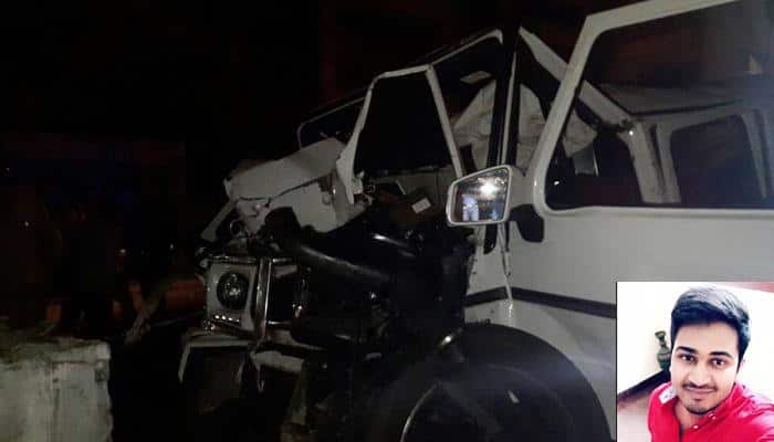 Andhra minister&#039;s son Nishith Narayana `rams` Mercedes-Benz into Hyderabad Metro pillar, dies