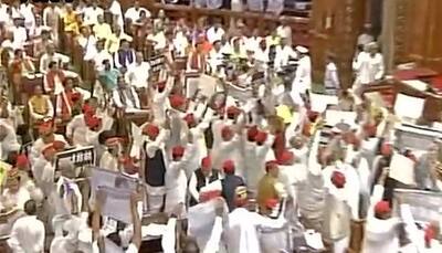 Ruckus in UP Assembly: Opposition throws papers balls at Governor Ram Naik — Watch video