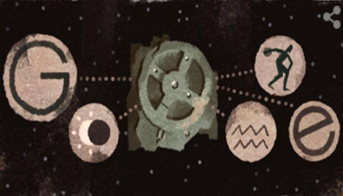 Google doodle celebrates 115 years of Antikythera mechanism