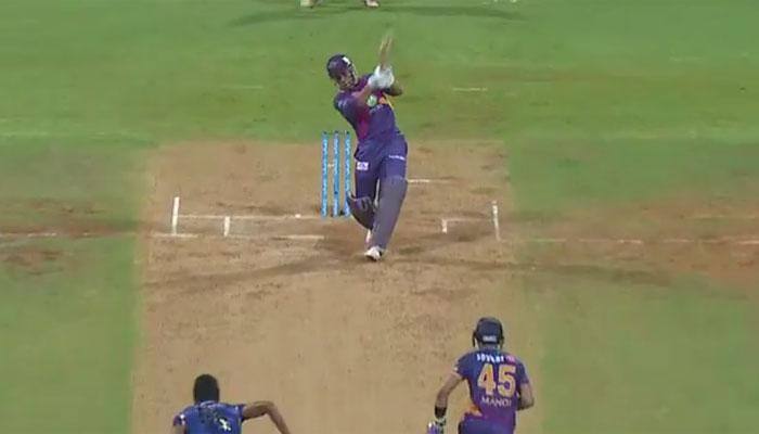 WATCH: How MS Dhoni destroyed Mumbai Indians' bowlers by hitting five sixes during MI vs RPS match