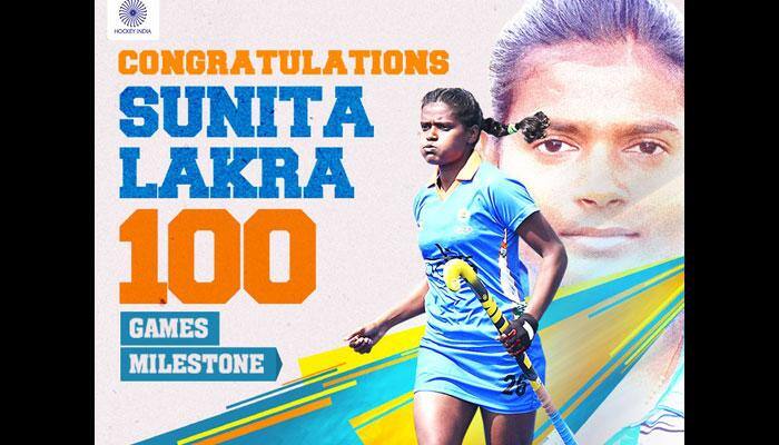 Defender Sunita Lakra completes century of international matches for India's women hockey team