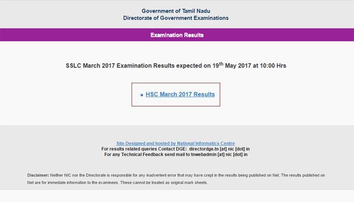 Tnresults.nic.in &amp; dge.tn.nic.in TNBSE 10th / SSLC Results 2017: Tamil Nadu Board TN Class 10th / SSLC Result / TN Matric Result 2017 to be declared shortly