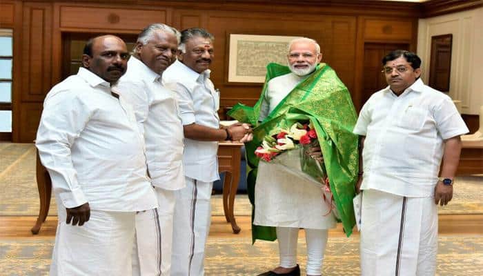Paneerselvam meets PM Narendra Modi, discusses political situation in Tamil Nadu