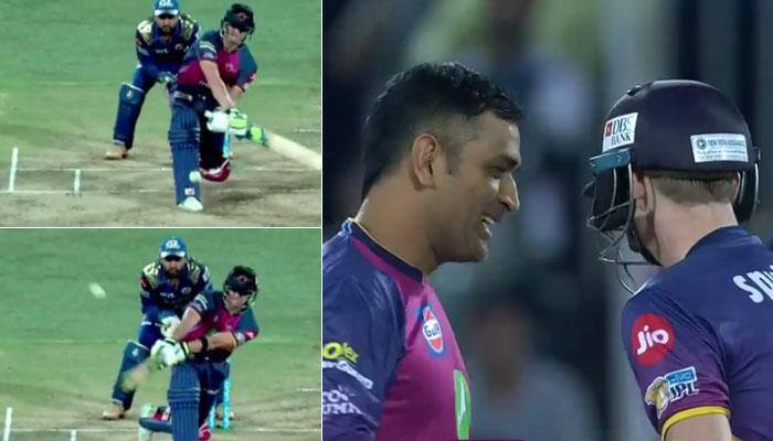 WATCH: Steve Smith&#039;s UNTHINKABLE switch-hit SIX leaves MS Dhoni spellbound in IPL final