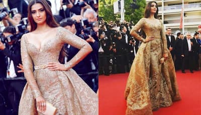 Cannes 2017: Sonam Kapoor dazzles in gold at the red carpet! PICS, Video