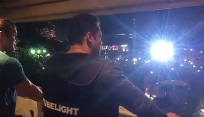 Salman Khan fans celebrate ‘Tubelight’ trailer launch outside Galaxy; superstar waves at them – WATCH