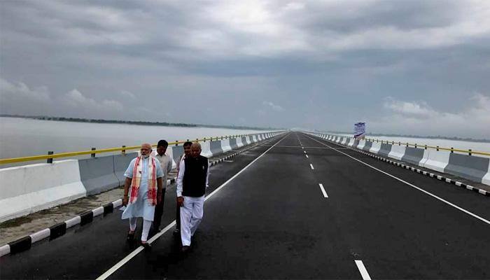 India&#039;s longest bridge inaugurated in Assam, PM Narendra Modi names it after Bhupen Hazarika​