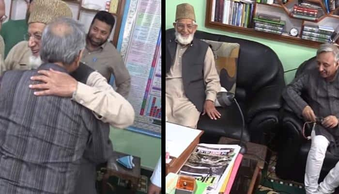 Hurriyat&#039;s Geelani makes a comment on Indian Army, Congress leader Mani Shankar Aiyar laughs – Watch uncut video