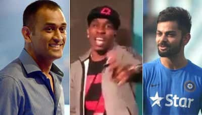 WATCH: Dwayne Bravo requests Virat Kohli to WhatsApp former Indian skipper MS Dhoni in new hit song
