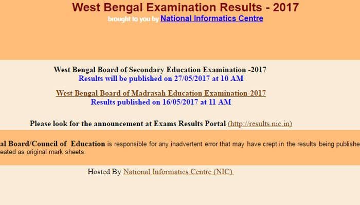 WBBSE Results 2017: www.wbresults.nic.in WBBSE Madhyamik (Class 10) Results 2017 to be declared soon