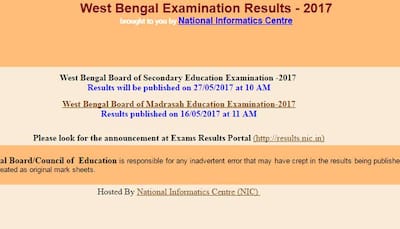 WBBSE Results 2017: www.wbresults.nic.in WBBSE Madhyamik (Class 10) Results 2017 to be declared soon