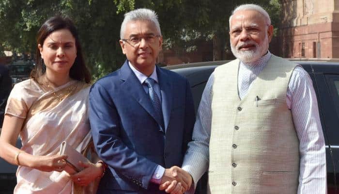 Narendra Modi meets Mauritius PM Pravind Jugnauth