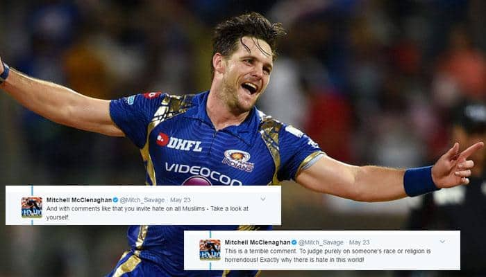 Mitchell McCleneghan slams fan for anti-Muslim rant on Twitter