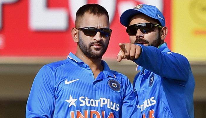 WATCH: Virat Kohli reaches out to MS Dhoni for mid-game tactics in Champions Trophy warm-up game vs New Zealand