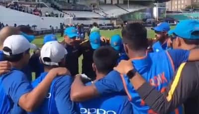 WATCH: After Virat Kohli, MS Dhoni gives pep talk ahead of ICC Champions Trophy warm-up tie against New Zealand